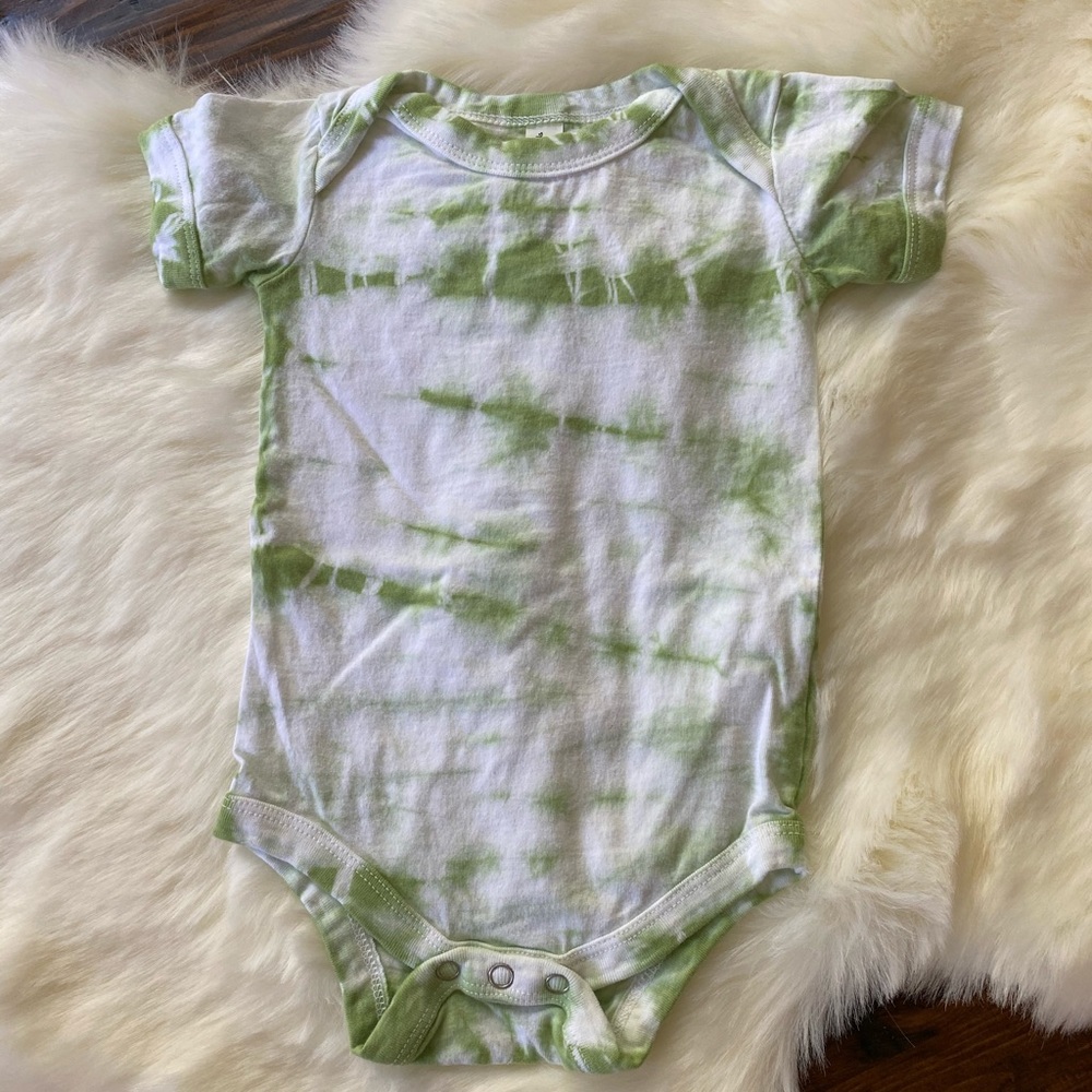 Baby Tie dye Green onesie